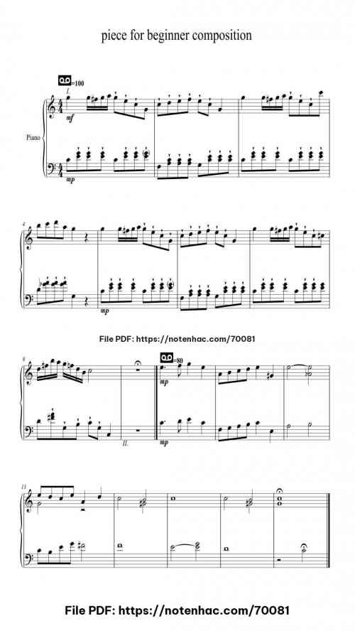 piece for beginner composition