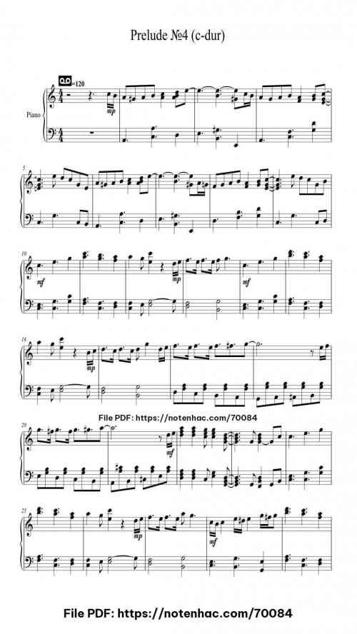prelude no 4 in c major