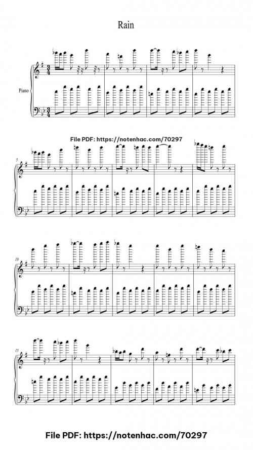 Rain piano sheet music free pdf