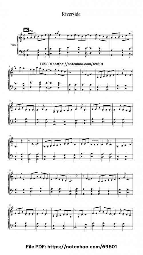 Riverside piano sheet music free pdf