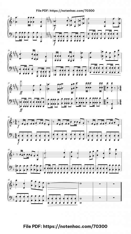 Roll Tide (Crimson Tide Theme) piano sheet music free pdf