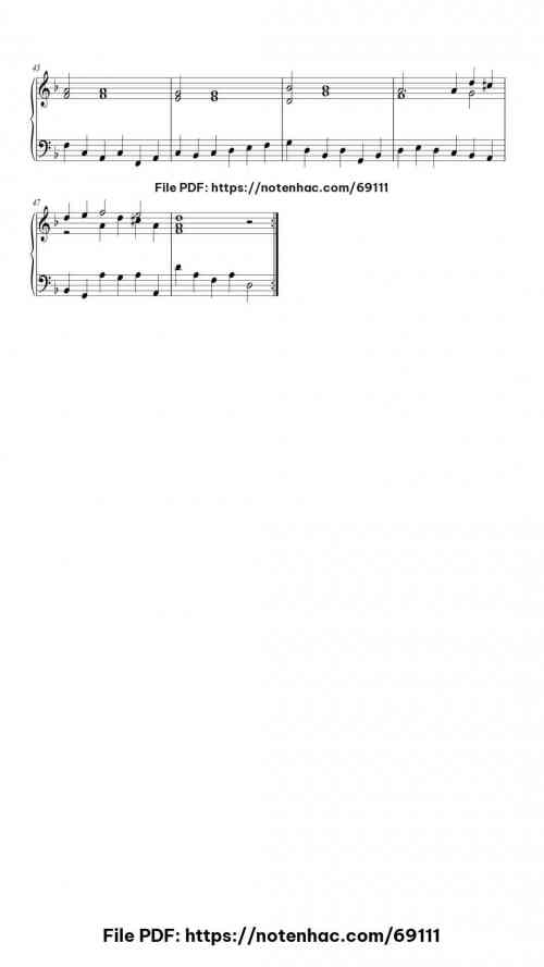 Sarabande from Suite in D Minor, HWV 437 piano sheet music free pdf