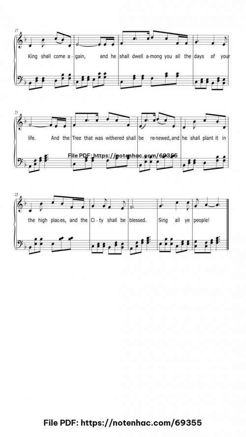 Sing All Ye People! piano sheet music free pdf