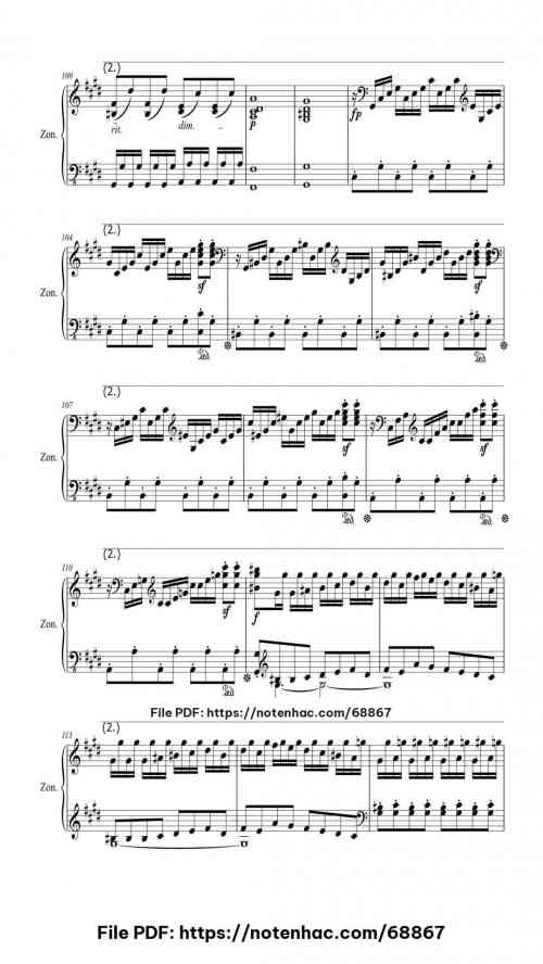 Sonata No. 14 "Moonlight" 3rd Movement piano sheet music free pdf