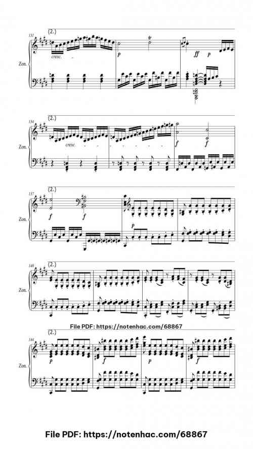 Sonata No. 14 "Moonlight" 3rd Movement piano sheet music free pdf