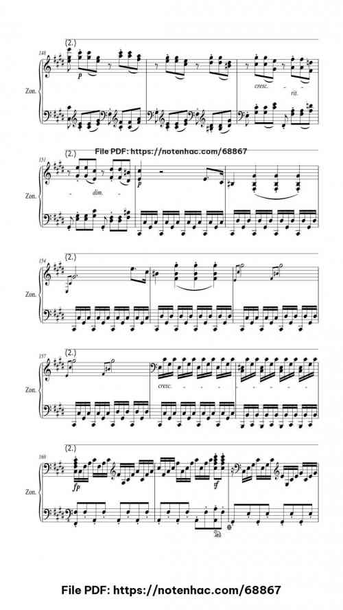 Sonata No. 14 "Moonlight" 3rd Movement piano sheet music free pdf
