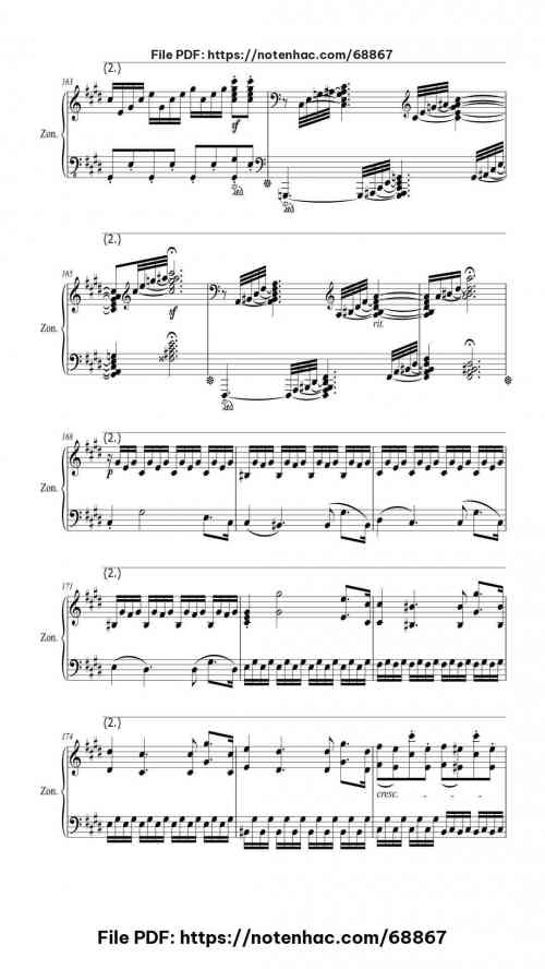 Sonata No. 14 "Moonlight" 3rd Movement piano sheet music free pdf
