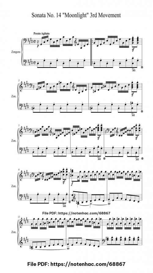 sonata no 14 moonlight 3rd movement