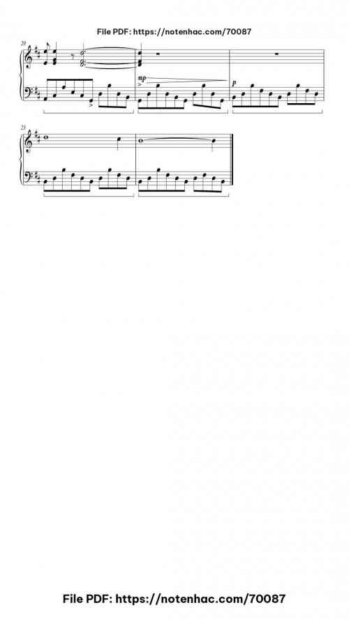 Song Without Words, Op. 2, No. 1 piano sheet music free pdf