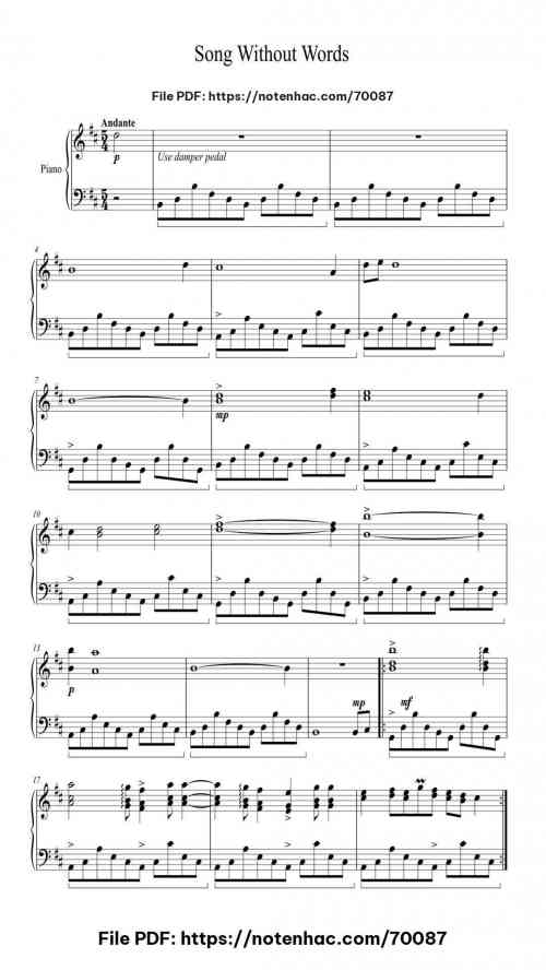 song without words op 2 no 1