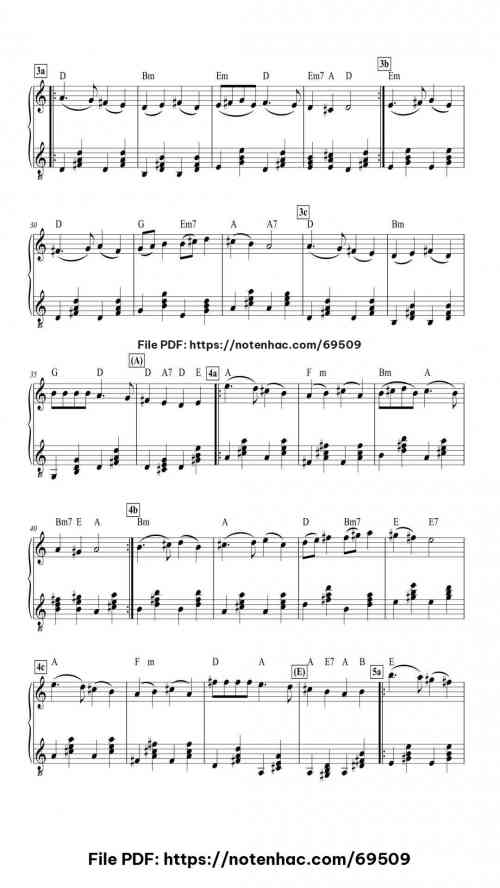 Study for G-clef piano solo based on "Deck the Halls" piano sheet music free pdf