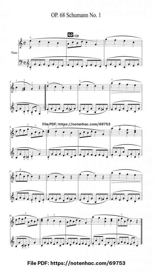 Symphony No. 1 in B-flat Major, Op. 68 by Robert Schumann Level Beginner