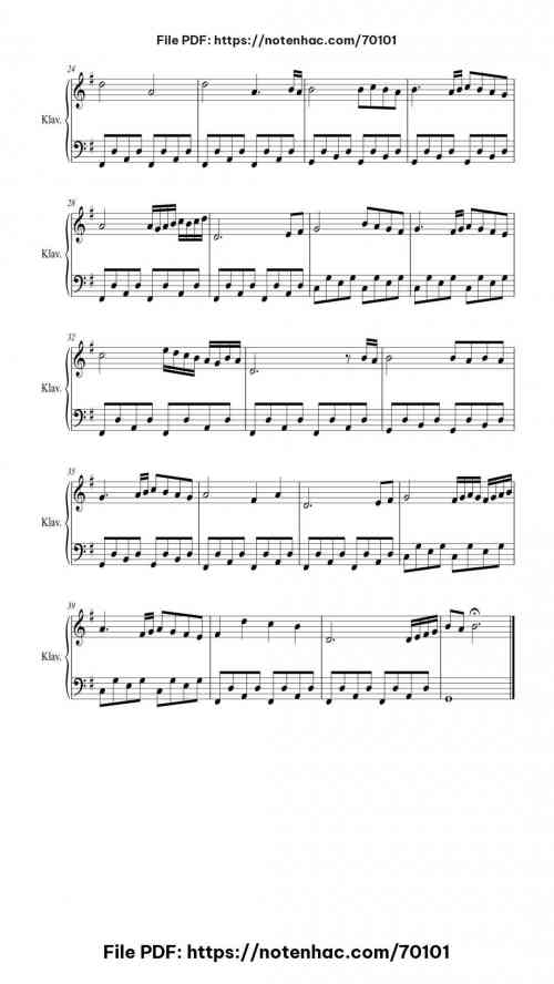 Tag im Februar piano sheet music free pdf