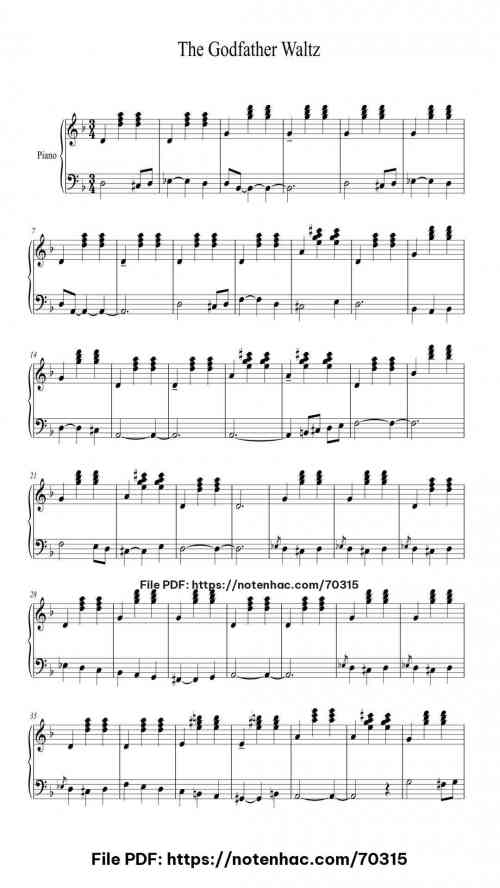 The Godfather Waltz by Nino Rota Level Beginner