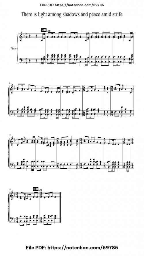 There is light among shadows and peace amid strife piano sheet music free pdf