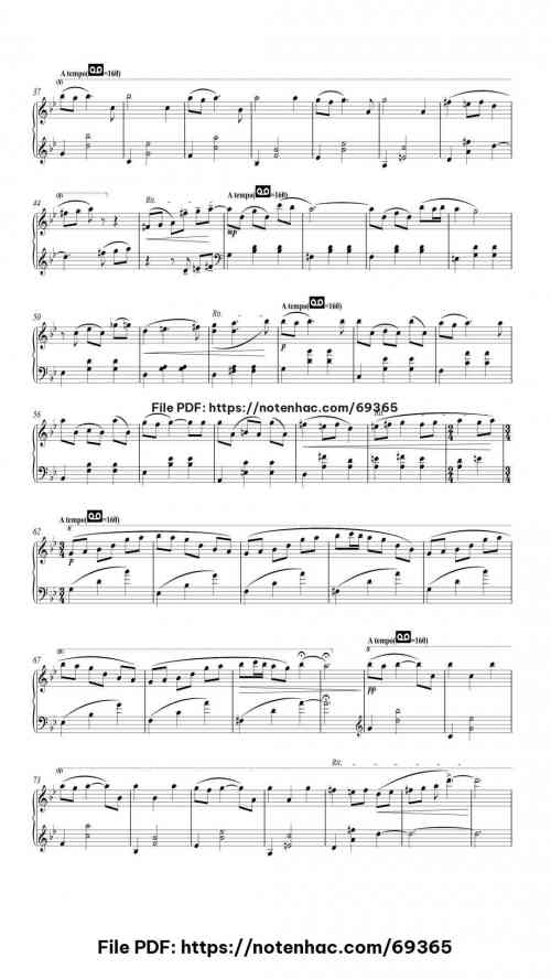 Vivaldi Variation piano sheet music free pdf