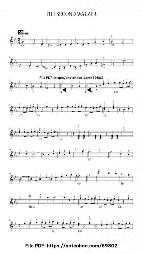 Waltz No. 2 from Suite for Variety Orchestra piano sheet music free pdf