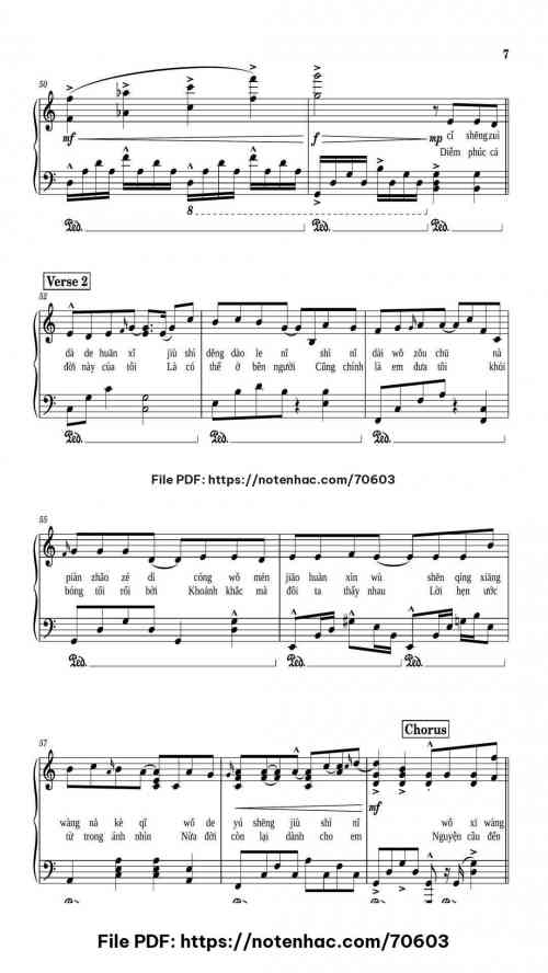 50 Năm Về Sau piano sheet music free pdf