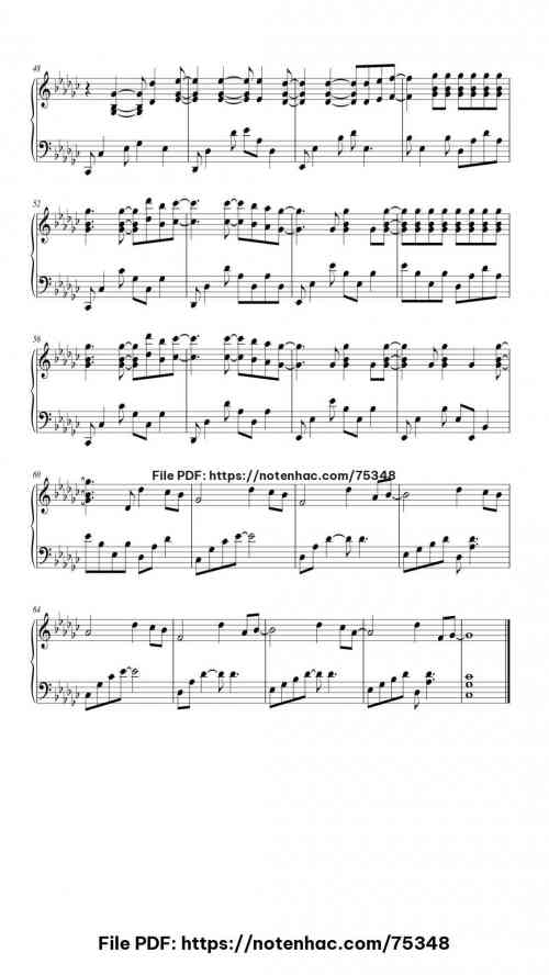 A Sky Full of Stars piano sheet music free pdf