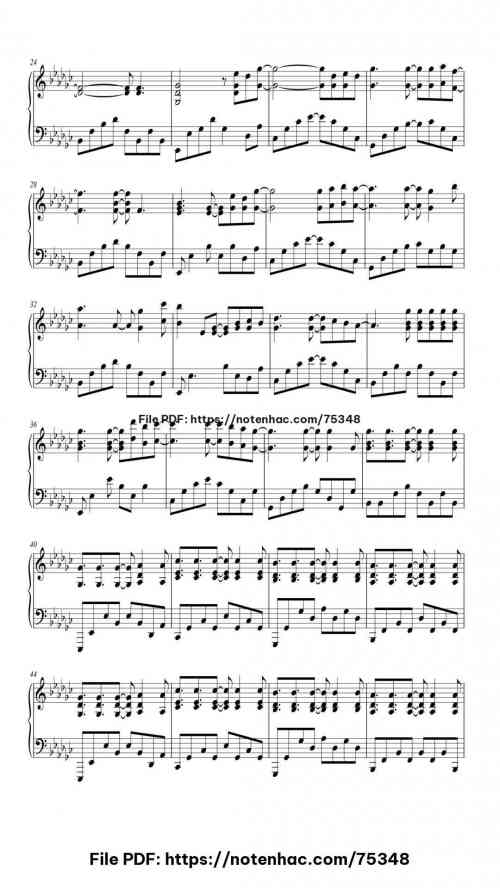 A Sky Full of Stars piano sheet music free pdf