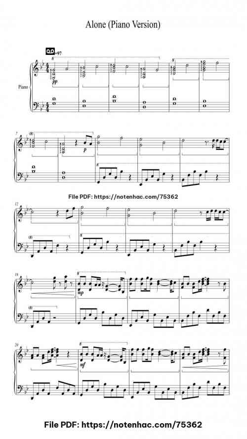 alone piano version