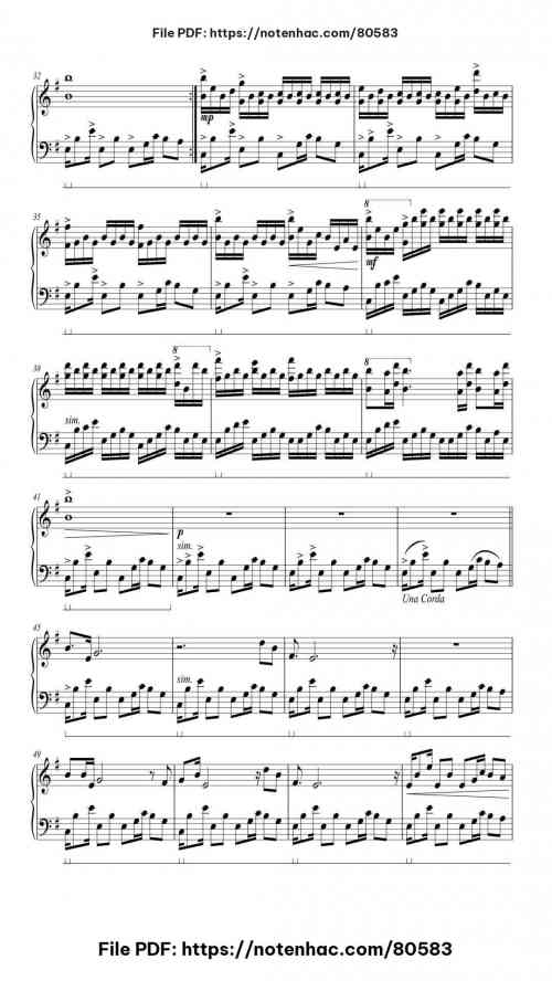 Aria Math piano sheet music free pdf