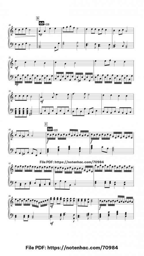 Baa Baa Black Sheep piano sheet music free pdf