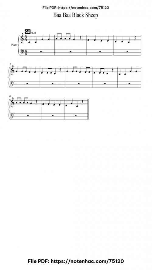 Baa Baa Black Sheep by - Level Easy
