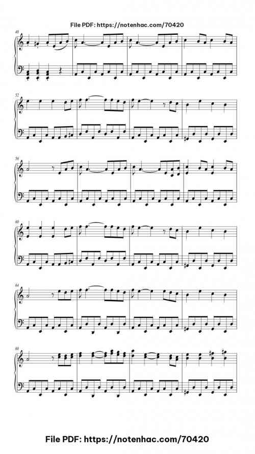Bella Ciao piano sheet music free pdf