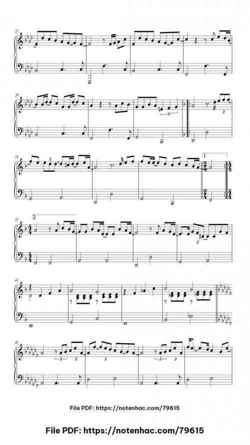 Belle by Richard Cocciante Level Intermediate 6 Belle piano sheet music free pdf