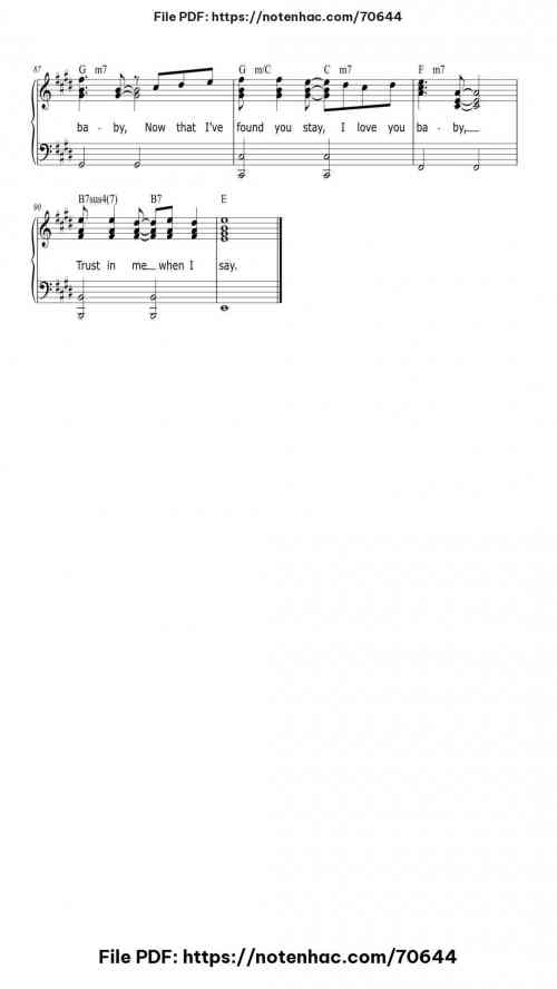 Can't Take My Eyes Off You piano sheet music free pdf