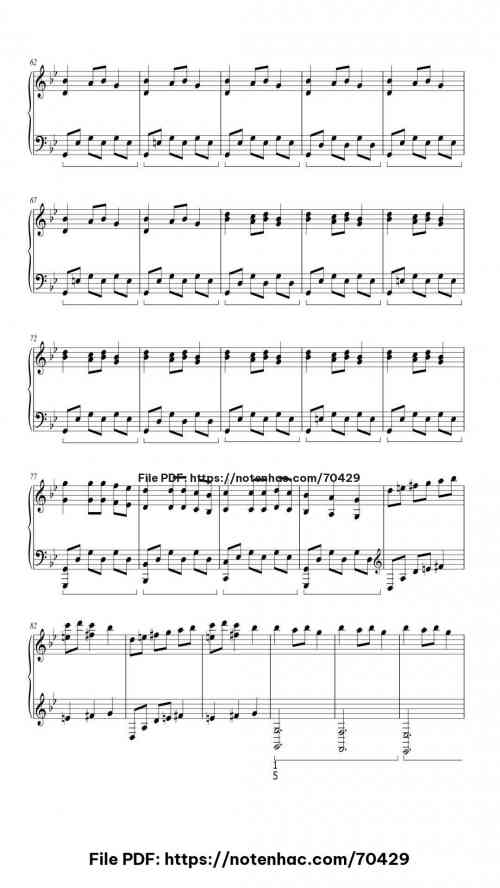 Carol of the Bells piano sheet music free pdf