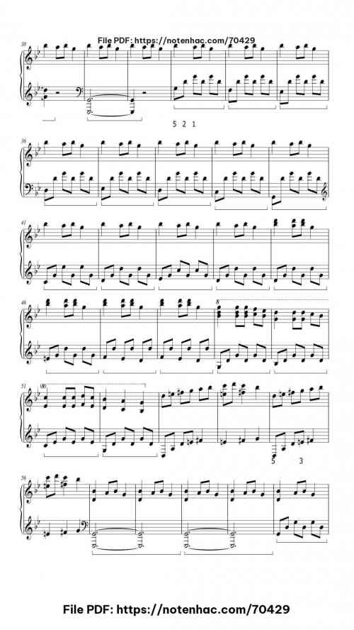 Carol of the Bells piano sheet music free pdf