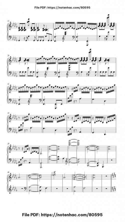 Chasing Kou - Drowning Love piano sheet music free pdf