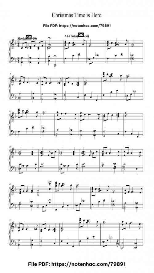 Christmas Time is Here by Vince Guaraldi Level Beginner 3 Christmas Time is Here piano sheet music free pdf