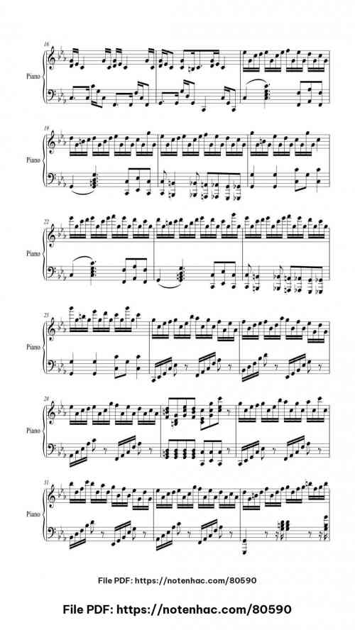 CROATIAN RHAPSODY piano sheet music free pdf