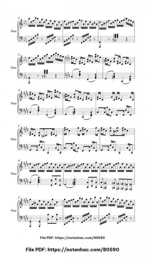 CROATIAN RHAPSODY piano sheet music free pdf