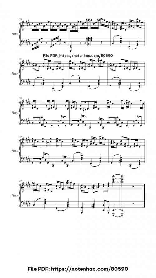 CROATIAN RHAPSODY piano sheet music free pdf
