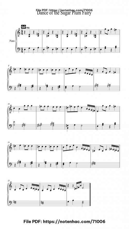 dance of the sugar plum fairy the nutcracker op 71