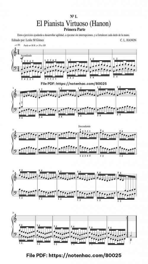 el pianista virtuoso hanon no1 1