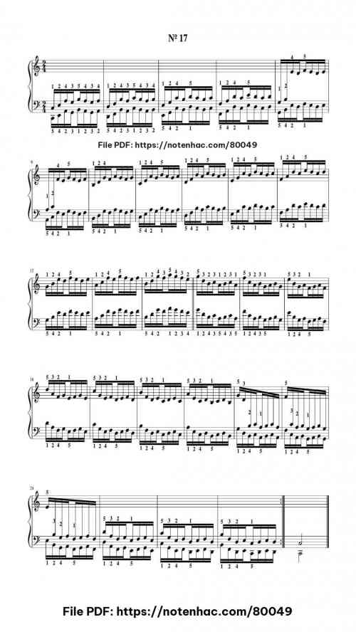 El Pianista Virtuoso (Hanon) No17 by Charles-Louis Hanon Level Intermediate 18 El Pianista Virtuoso (Hanon) No17 by Charles-Louis Hanon Level Intermediate
