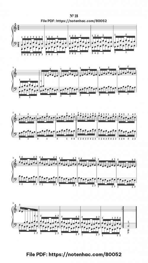 El Pianista Virtuoso (Hanon) No18 by Charles-Louis Hanon Level Intermediate 17 El Pianista Virtuoso (Hanon) No18 by Charles-Louis Hanon Level Intermediate