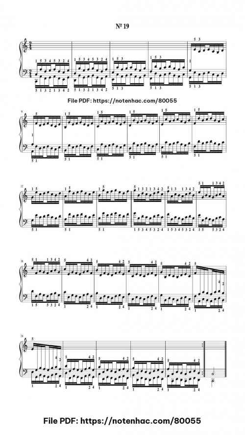 El Pianista Virtuoso (Hanon) No19 by Charles-Louis Hanon Level Intermediate 16 El Pianista Virtuoso (Hanon) No19 by Charles-Louis Hanon Level Intermediate