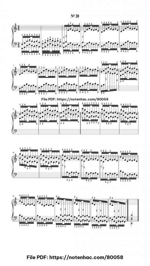 El Pianista Virtuoso (Hanon) No20 by Charles-Louis Hanon Level Intermediate 15 El Pianista Virtuoso (Hanon) No20 by Charles-Louis Hanon Level Intermediate