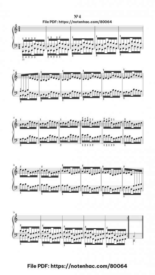 El Pianista Virtuoso (Hanon) No4 by Charles-Louis Hanon Level Intermediate 13 El Pianista Virtuoso (Hanon) No4 by Charles-Louis Hanon Level Intermediate