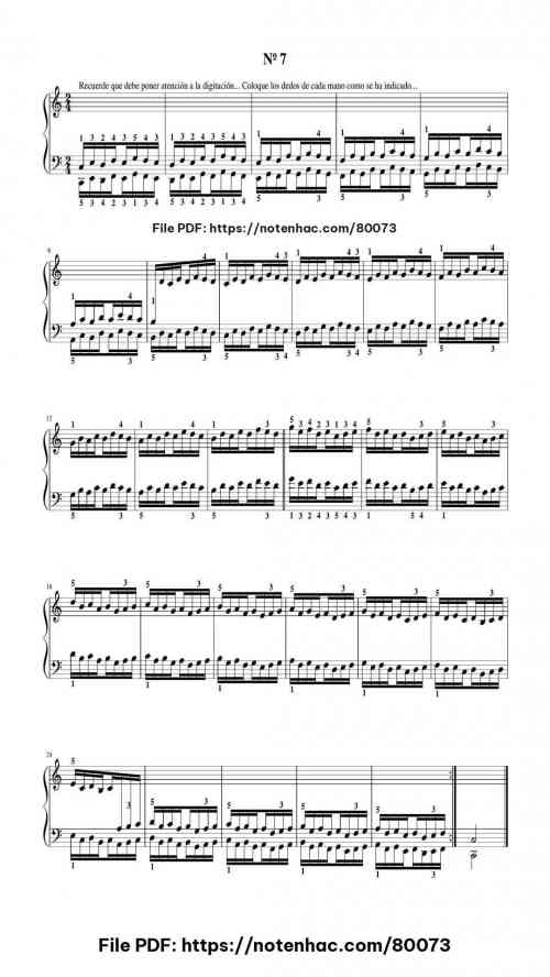 El Pianista Virtuoso (Hanon) No7 by Charles-Louis Hanon Level Intermediate 10 El Pianista Virtuoso (Hanon) No7 by Charles-Louis Hanon Level Intermediate