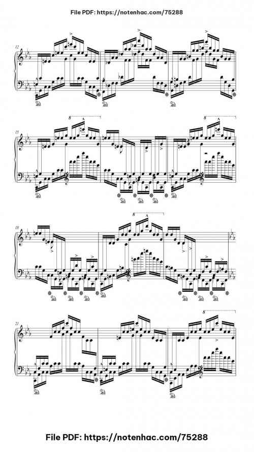 Etude Op. 25 No. 12 in C Minor "Ocean" piano sheet music free pdf