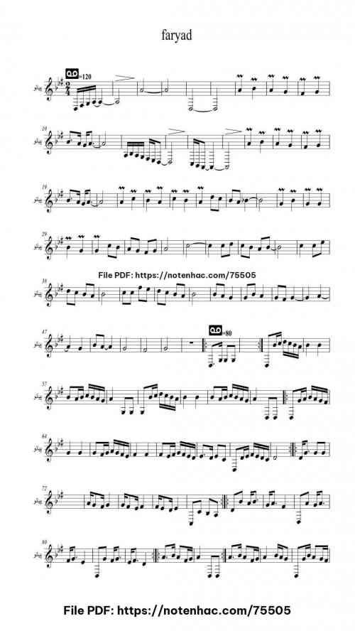 faryad piano sheet music free pdf