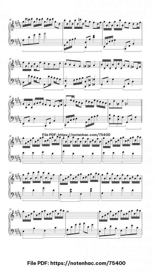 Flower Dance piano sheet music free pdf