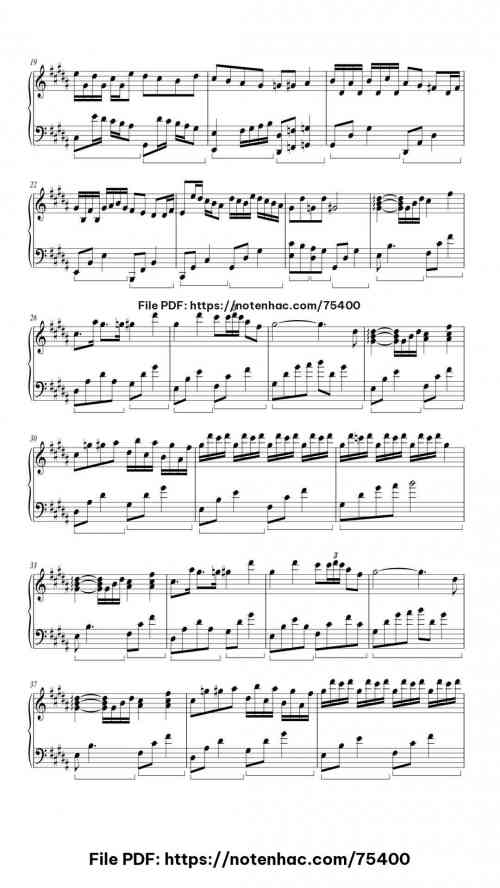 Flower Dance piano sheet music free pdf